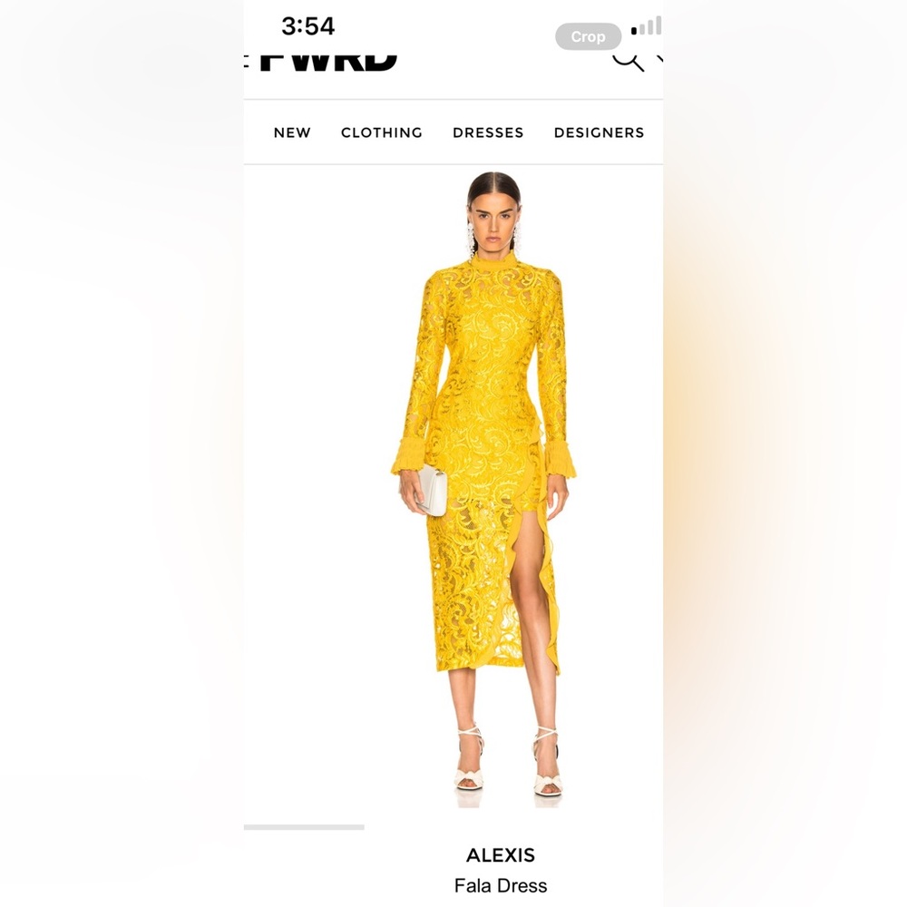 Alexis Golden Long Sleeve Fala Dress